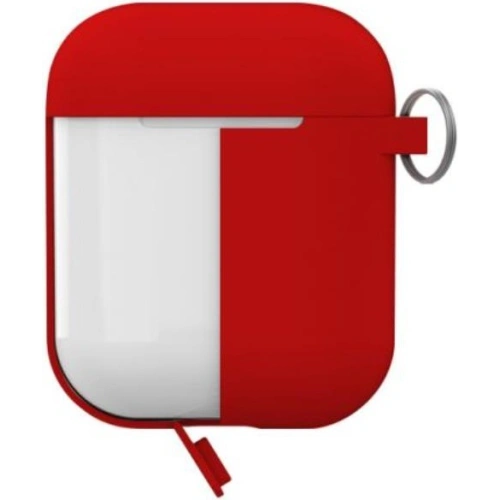 Etui PURO ICON Apple AirPods 1 & 2 with hook (Red + White Cap)