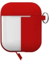 PURO ICON Apple AirPods 1 & 2 with hook (Red + White Cap)