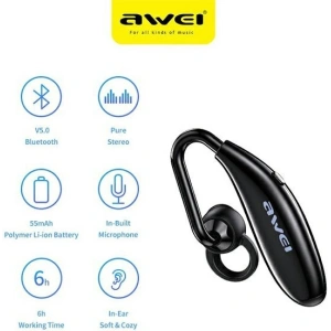 Hurtownia GSM - AWEI Bluetooth Mono-Hörgerät N5 schwarz/black - AWEI061BLK - {ean13} - Hurt