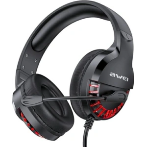 Słuchawki AWEI gaming ES-770i nauszne gamingowe z mikrofonem czarny/black