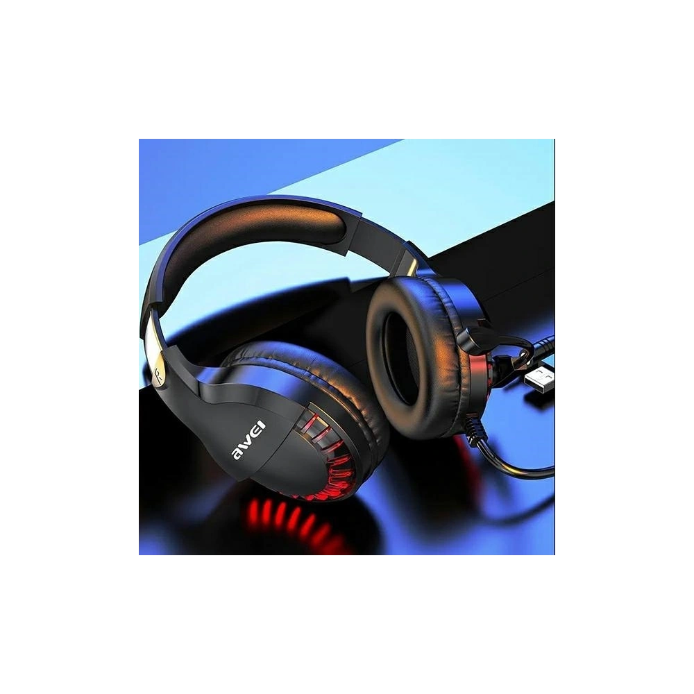 Hurtownia GSM - Słuchawki AWEI gaming ES-770i nauszne gamingowe z mikrofonem czarny/black - AWEI062BLK - {ean13} - Hurt
