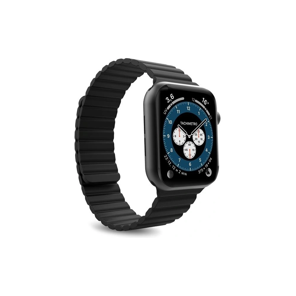 Hurtownia GSM - Magnetický pásek PURO ICON LINK Apple Watch 4/5/6/7/SE/8/9/10 40/41/42mm (S/M) (černý) - PUR378BLK - {ean13} - Hurt