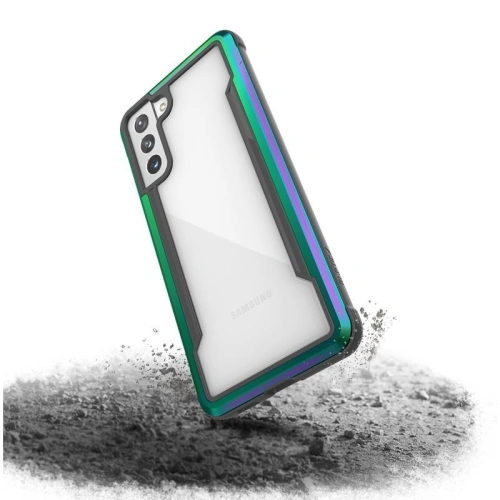Etui aluminiowe X-Doria Raptic Shield - Samsung Galaxy S21+ (Antimicrobial protection) (Iridescent)