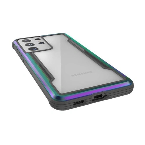 Etui aluminiowe X-Doria Raptic Shield - Etui aluminiowe Samsung Galaxy S21 Ultra (Antimicrobial protection) (Iridescent)