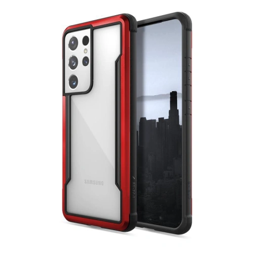 Etui aluminiowe X-Doria Raptic Shield - Etui aluminiowe Samsung Galaxy S21 Ultra (Antimicrobial protection) (Red)