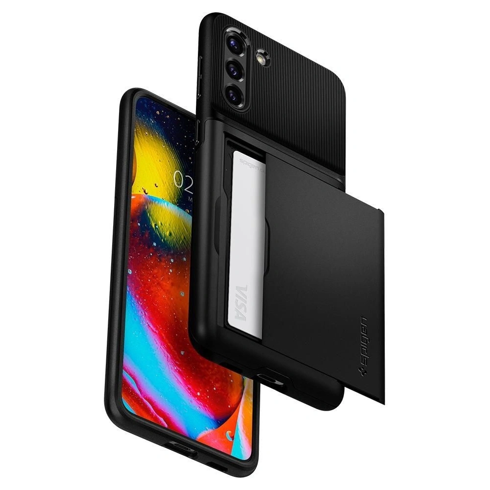 Hurtownia GSM - Etui Spigen Slim Armor CS Samsung Galaxy S21+ Plus Schwarz - SPN1439BLK - {ean13} - Hurt