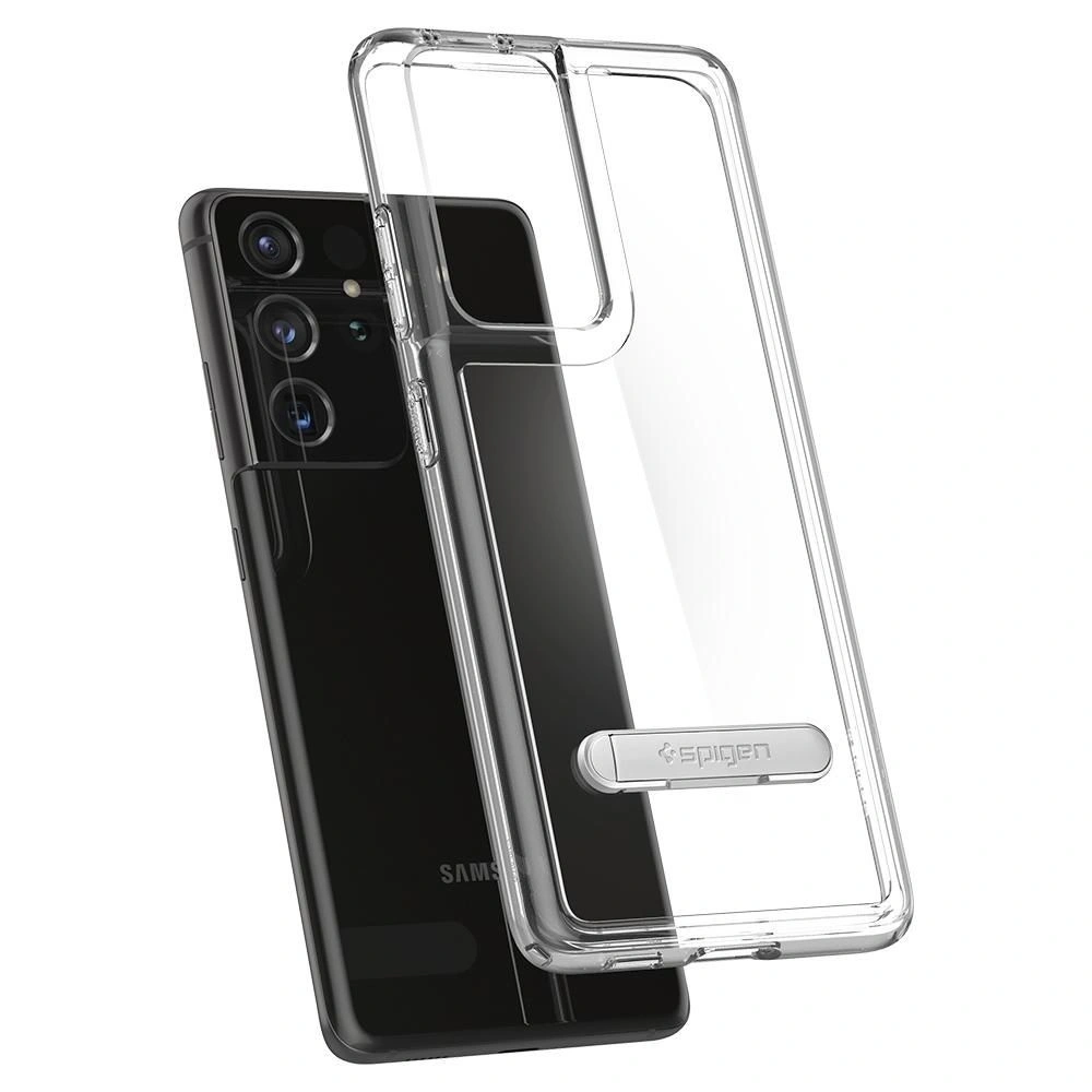 Hurtownia GSM - Etui Spigen Ultra Hybrid S Samsung Galaxy S21 Ultra Crystal Clear - SPN1453BLK - {ean13} - Hurt