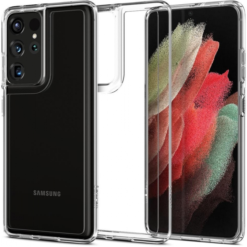 Hurtownia Spigen - 8809756642098 - SPN1455CLR - Etui Spigen Ultra Hybrid Samsung Galaxy S21 Ultra Crystal Clear - B2B homescreen