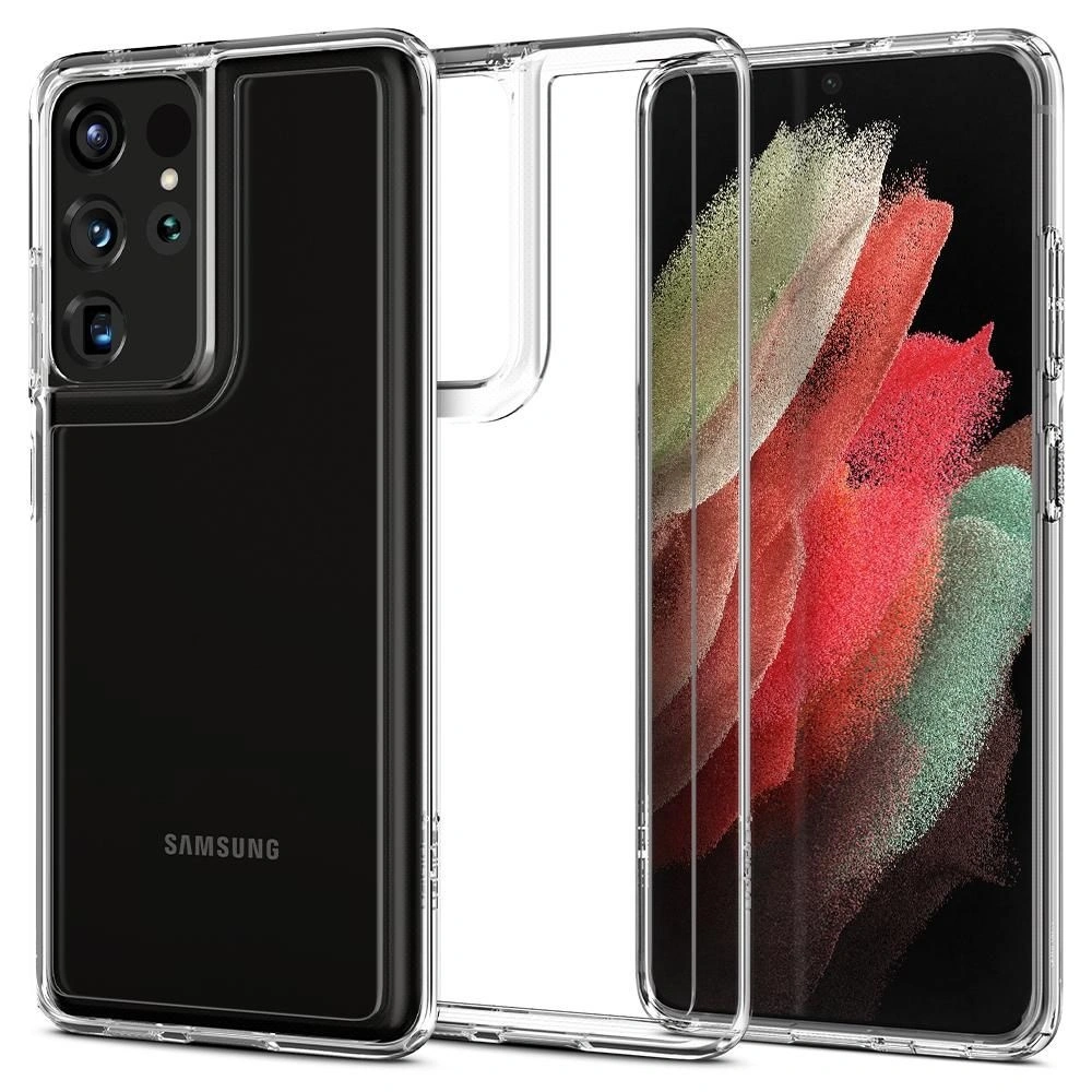 Hurtownia GSM - Etui Spigen Ultra Hybrid Samsung Galaxy S21 Ultra Crystal Clear - SPN1455CLR - {ean13} - Hurt