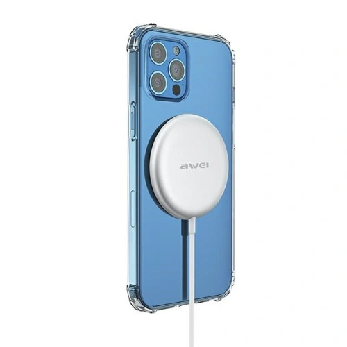 Ładowarka bezprzewodowa AWEI W10 MagSafe 15W biały/white