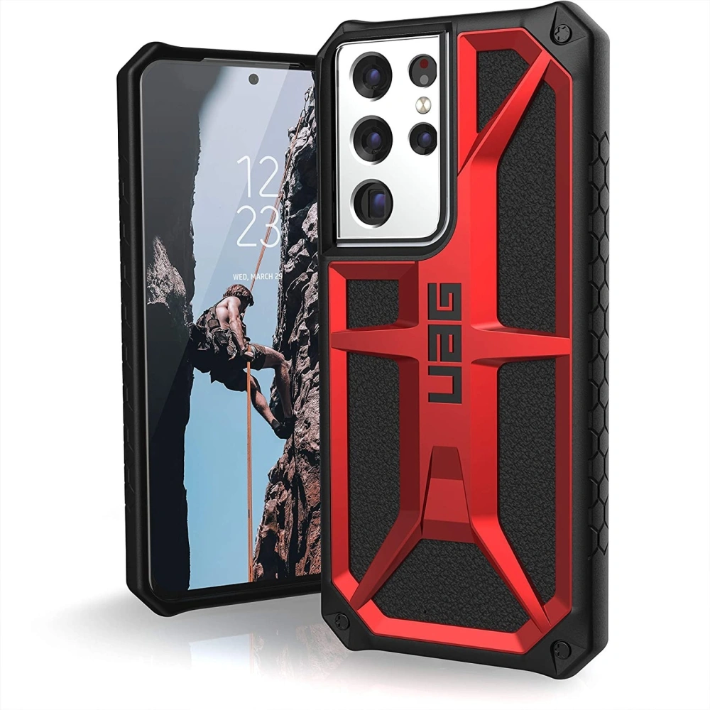 Hurtownia GSM - Etui UAG Urban Armor Gear Monarch Samsung Galaxy S21 Ultra 5G (crimson) - UAG611CRIM - {ean13} - Hurt