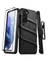 Wholesale Zizo Bolt Cover - Samsung Galaxy S21 5G armored case with 9H glass for the screen + stand & belt clip (black) - ZIZ064BLK - {ean13} - Hurt