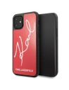 Etui Karl Lagerfeld KLHCN61DLKSRE Apple iPhone 11 czerwony/red hard case Signature Glitter