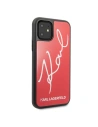 Hurtownia GSM - Etui Karl Lagerfeld KLHCN61DLKSRE Apple iPhone 11 czerwony/red hard case Signature Glitter - KLD440RED - {ean13} - Hurt