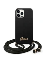 Etui Guess GUHCP12LLSCLMGBK Apple iPhone 12 Pro Max czarny/black hardcase Metal Logo Cord