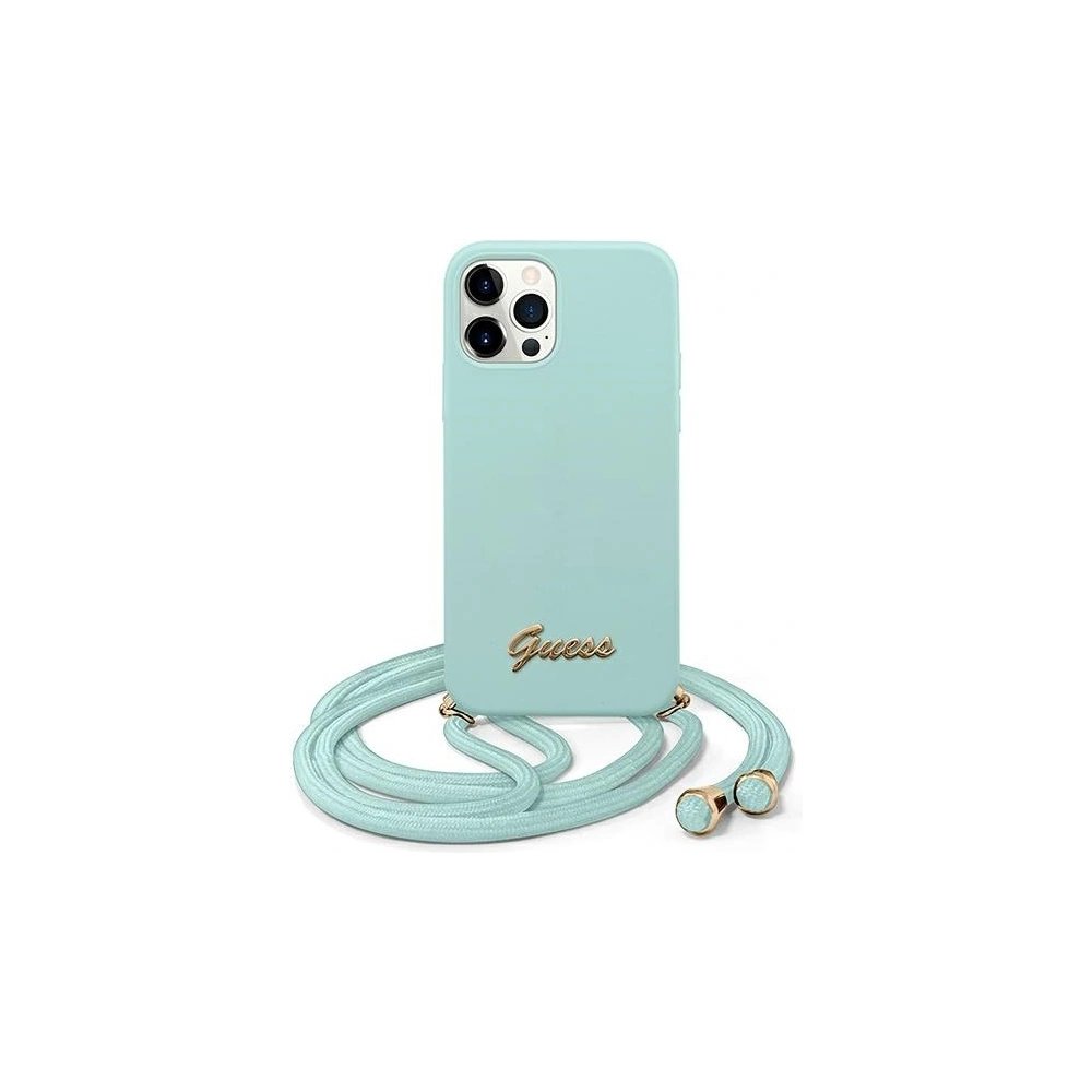 Hurtownia GSM - Etui Guess GUHCP12LLSCLMGLB Apple iPhone 12 Pro Max jasno niebieski/light blue hardcase Metal Logo Cord - GUE829BLU - {ean13} - Hurt