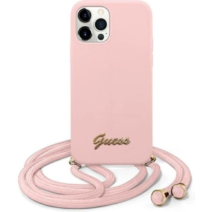 Hurtownia GSM - Etui Guess GUHCP12LLSCLMGLP Apple iPhone 12 Pro Max różowy/pink hardcase Metal Logo Cord - GUE830PNK - {ean13} - Hurt
