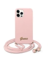 Etui Guess GUHCP12LLSCLMGLP Apple iPhone 12 Pro Max różowy/pink hardcase Metal Logo Cord