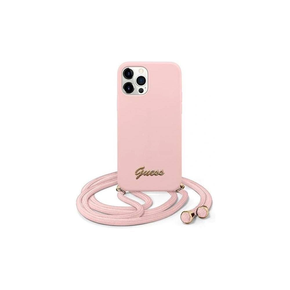 Hurtownia GSM - Etui Guess GUHCP12LLSCLMGLP Apple iPhone 12 Pro Max różowy/pink hardcase Metal Logo Cord - GUE830PNK - {ean13} - Hurt