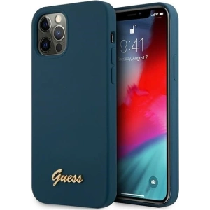 Hurtownia GSM - Etui Guess GUHCP12LLSLMGBL Apple iPhone 12 Pro Max niebieski/blue hardcase Metal Logo Script - GUE831BLU - {ean13} - Hurt