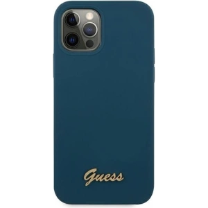 Hurtownia GSM - Etui Guess GUHCP12LLSLMGBL Apple iPhone 12 Pro Max niebieski/blue hardcase Metal Logo Script - GUE831BLU - {ean13} - Hurt