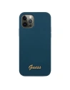 Hurtownia GSM - Etui Guess GUHCP12LLSLMGBL Apple iPhone 12 Pro Max niebieski/blue hardcase Metal Logo Script - GUE831BLU - {ean13} - Hurt