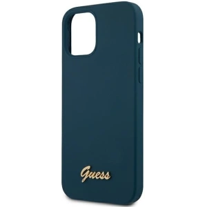 Hurtownia GSM - Etui Guess GUHCP12LLSLMGBL Apple iPhone 12 Pro Max niebieski/blue hardcase Metal Logo Script - GUE831BLU - {ean13} - Hurt