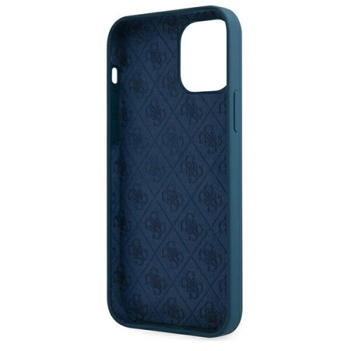 Etui Guess GUHCP12LLSLMGBL Apple iPhone 12 Pro Max niebieski/blue hardcase Metal Logo Script