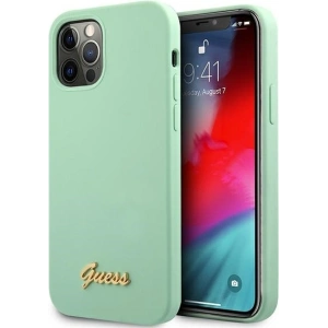 Hurtownia GSM - Etui Guess GUHCP12LLSLMGGN Apple iPhone 12 Pro Max zielony/green hardcase Metal Logo Script - GUE832GRN - {ean13} - Hurt