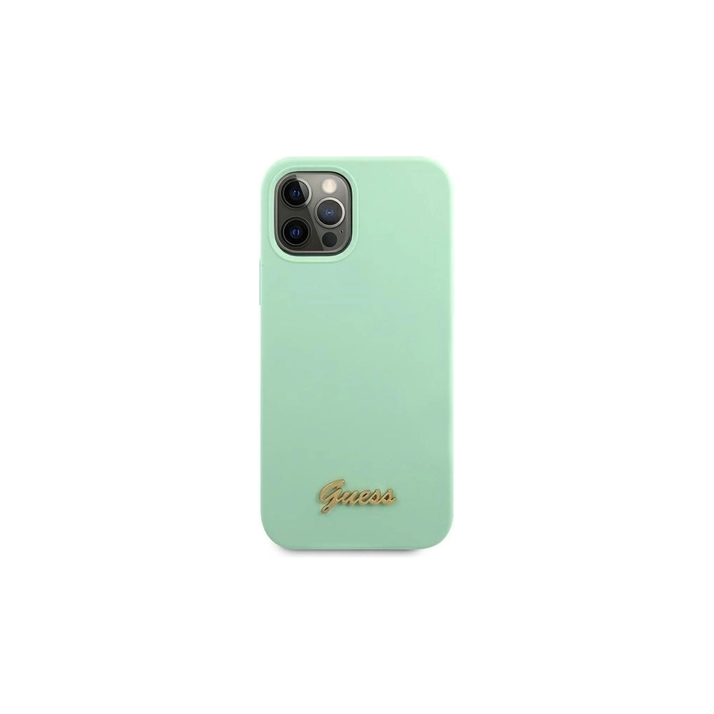 Hurtownia GSM - Etui Guess GUHCP12LLSLMGGN Apple iPhone 12 Pro Max zielony/green hardcase Metal Logo Script - GUE832GRN - {ean13} - Hurt