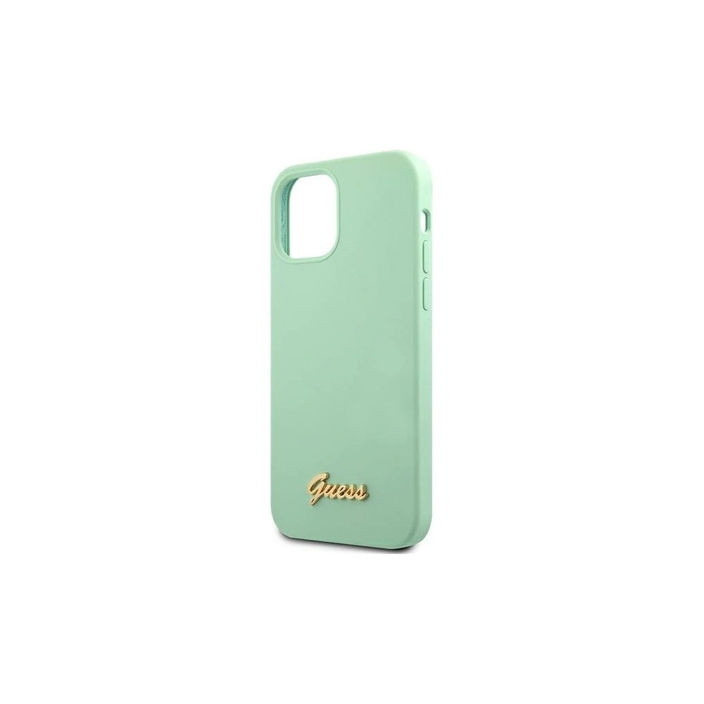 Hurtownia GSM - Etui Guess GUHCP12LLSLMGGN Apple iPhone 12 Pro Max zielony/green hardcase Metal Logo Script - GUE832GRN - {ean13} - Hurt