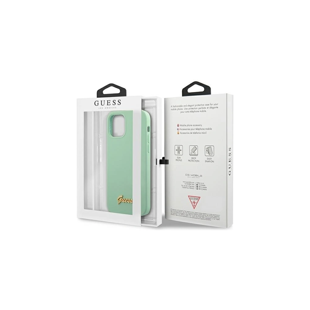 Hurtownia GSM - Etui Guess GUHCP12LLSLMGGN Apple iPhone 12 Pro Max zielony/green hardcase Metal Logo Script - GUE832GRN - {ean13} - Hurt
