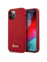 Etui Guess GUHCP12LLSLMGRE Apple iPhone 12 Pro Max czerwony/red hardcase Metal Logo Script