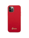 Hurtownia GSM - Etui Guess GUHCP12LLSLMGRE Apple iPhone 12 Pro Max czerwony/red hardcase Metal Logo Script - GUE833RED - {ean13} - Hurt