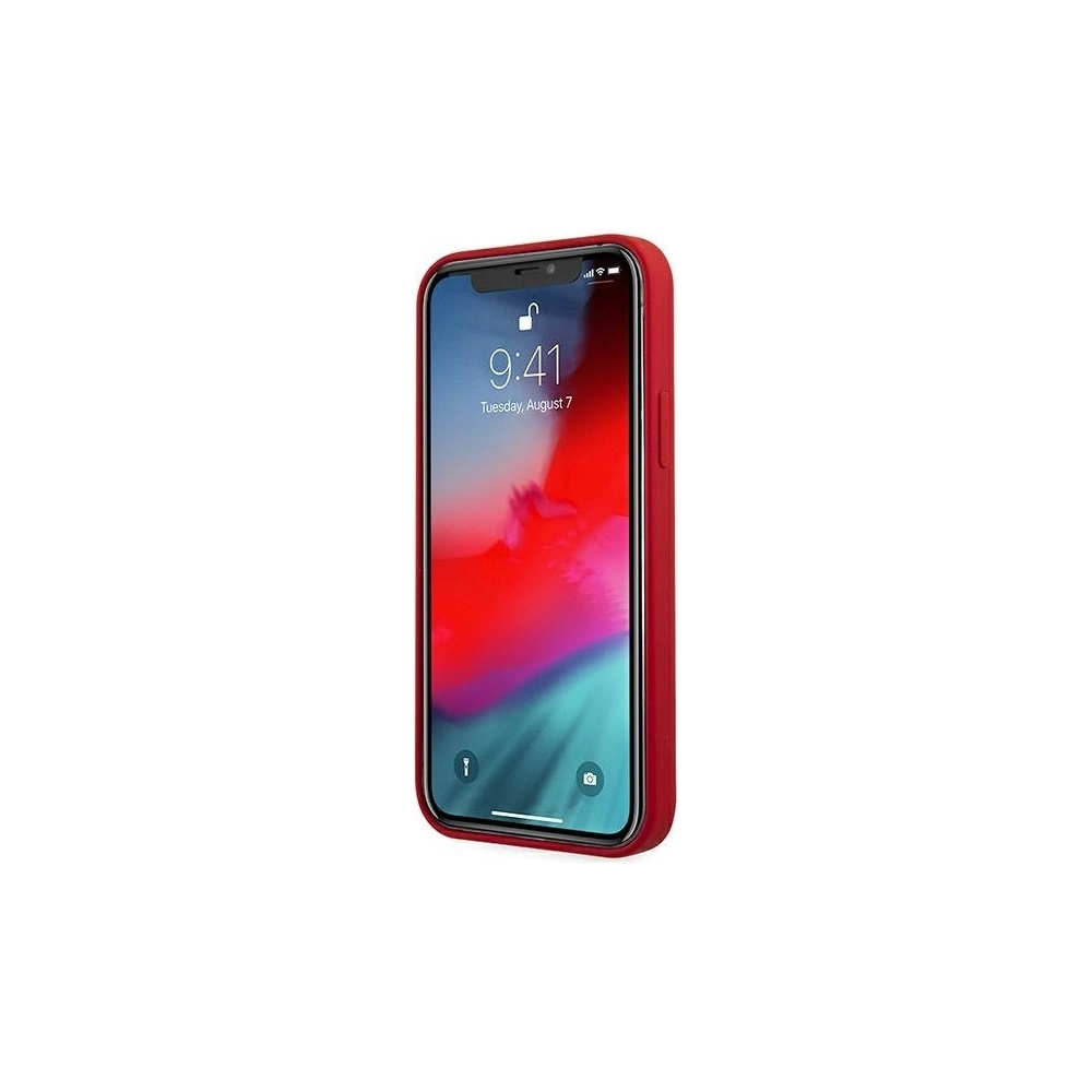 Wholesale Guess GUHCP12LLSLMGRE Apple iPhone 12 Pro Max red hardcase Metal Logo Script - GUE833RED - {ean13} - Hurt