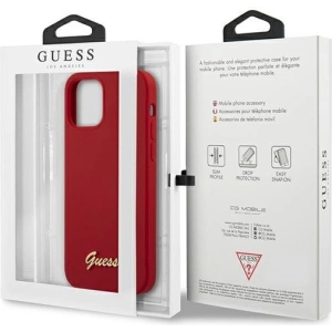 Hurtownia GSM - Etui Guess GUHCP12LLSLMGRE Apple iPhone 12 Pro Max czerwony/red hardcase Metal Logo Script - GUE833RED - {ean13} - Hurt