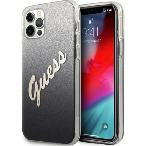 Hurtownia GSM - Etui Guess GUHCP12LPCUGLSBK Apple iPhone 12 Pro Max czarny/black hardcase Glitter Gradient Script - GUE835BLK - {ean13} - Hurt