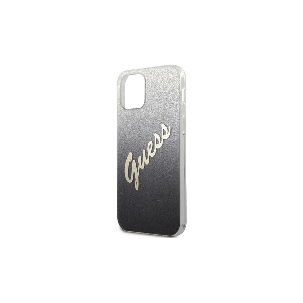 Hurtownia GSM - Etui Guess GUHCP12LPCUGLSBK Apple iPhone 12 Pro Max czarny/black hardcase Glitter Gradient Script - GUE835BLK - {ean13} - Hurt