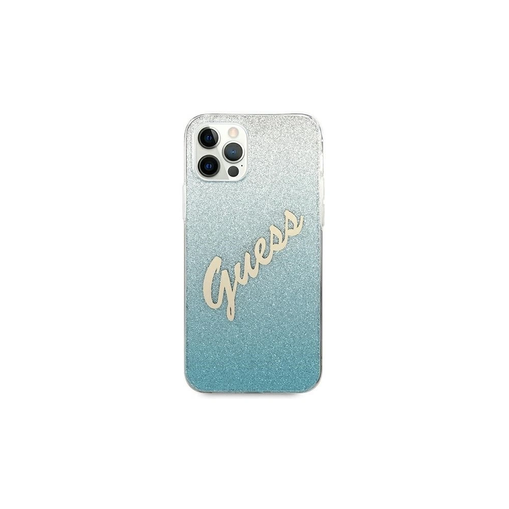 Hurtownia GSM - Etui Guess GUHCP12LPCUGLSBL Apple iPhone 12 Pro Max niebieski/blue hardcase Glitter Gradient Script - GUE836BLU - {ean13} - Hurt