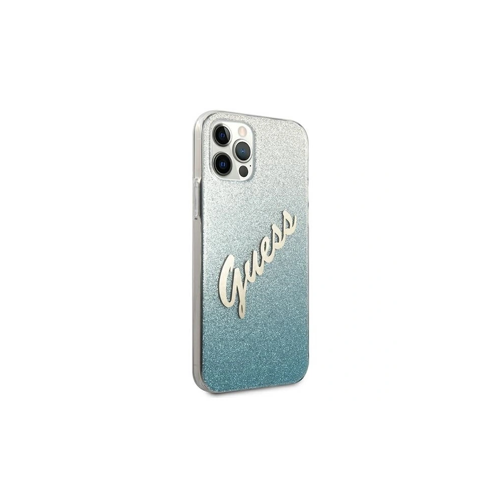 Hurtownia GSM - Etui Guess GUHCP12LPCUGLSBL Apple iPhone 12 Pro Max niebieski/blue hardcase Glitter Gradient Script - GUE836BLU - {ean13} - Hurt