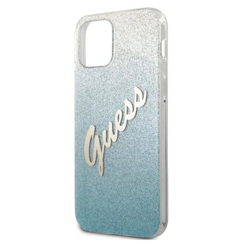 Etui Guess GUHCP12LPCUGLSBL Apple iPhone 12 Pro Max niebieski/blue hardcase Glitter Gradient Script