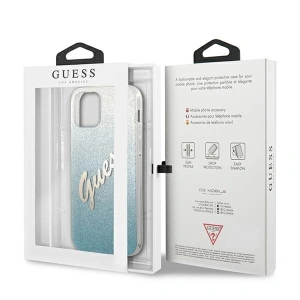 Hurtownia GSM - Etui Guess GUHCP12LPCUGLSBL Apple iPhone 12 Pro Max niebieski/blue hardcase Glitter Gradient Script - GUE836BLU - {ean13} - Hurt
