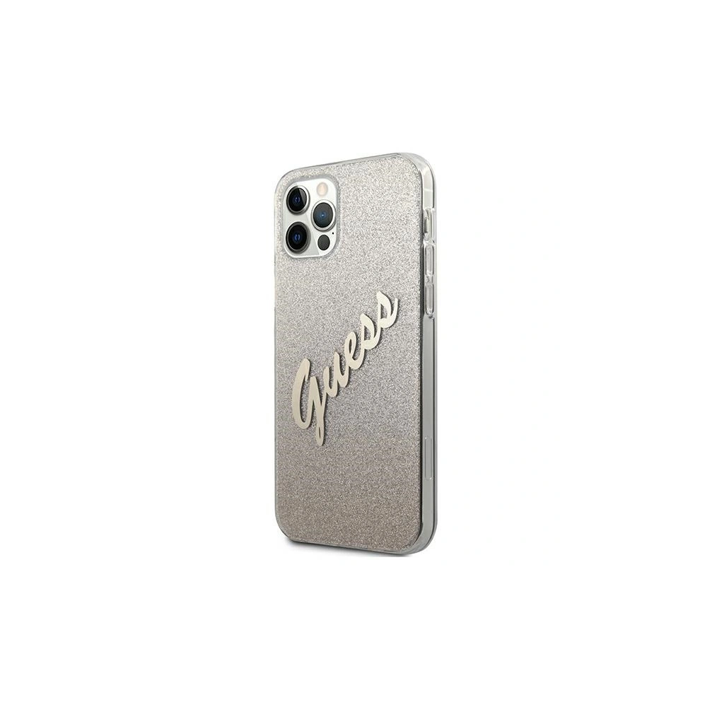 Hurtownia GSM - Etui Guess GUHCP12LPCUGLSGO Apple iPhone 12 Pro Max złoty/gold hardcase Glitter Gradient Script - GUE837GLD - {ean13} - Hurt
