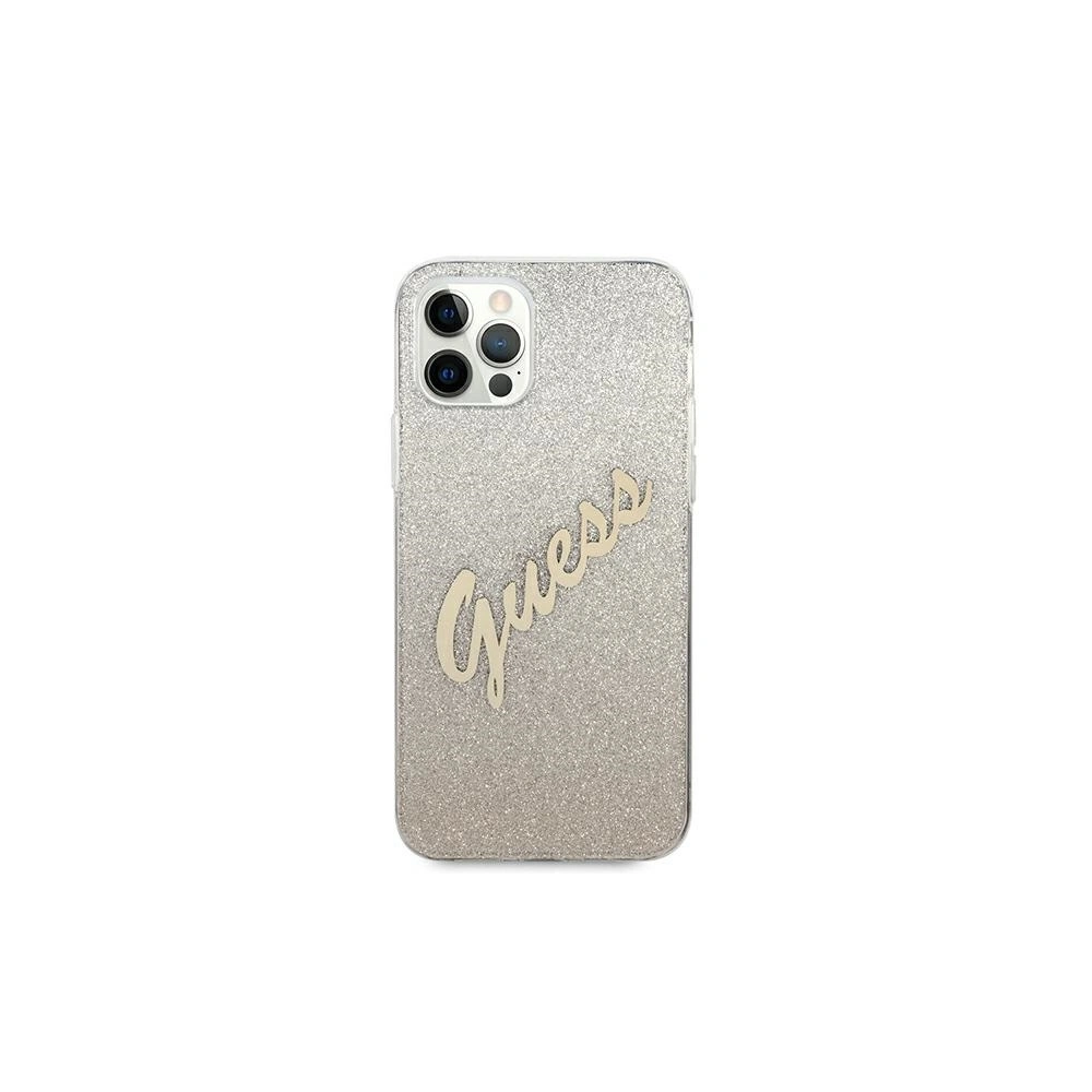 Hurtownia GSM - Etui Guess GUHCP12LPCUGLSGO Apple iPhone 12 Pro Max złoty/gold hardcase Glitter Gradient Script - GUE837GLD - {ean13} - Hurt