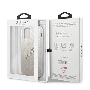 Hurtownia GSM - Etui Guess GUHCP12LPCUGLSGO Apple iPhone 12 Pro Max złoty/gold hardcase Glitter Gradient Script - GUE837GLD - {ean13} - Hurt