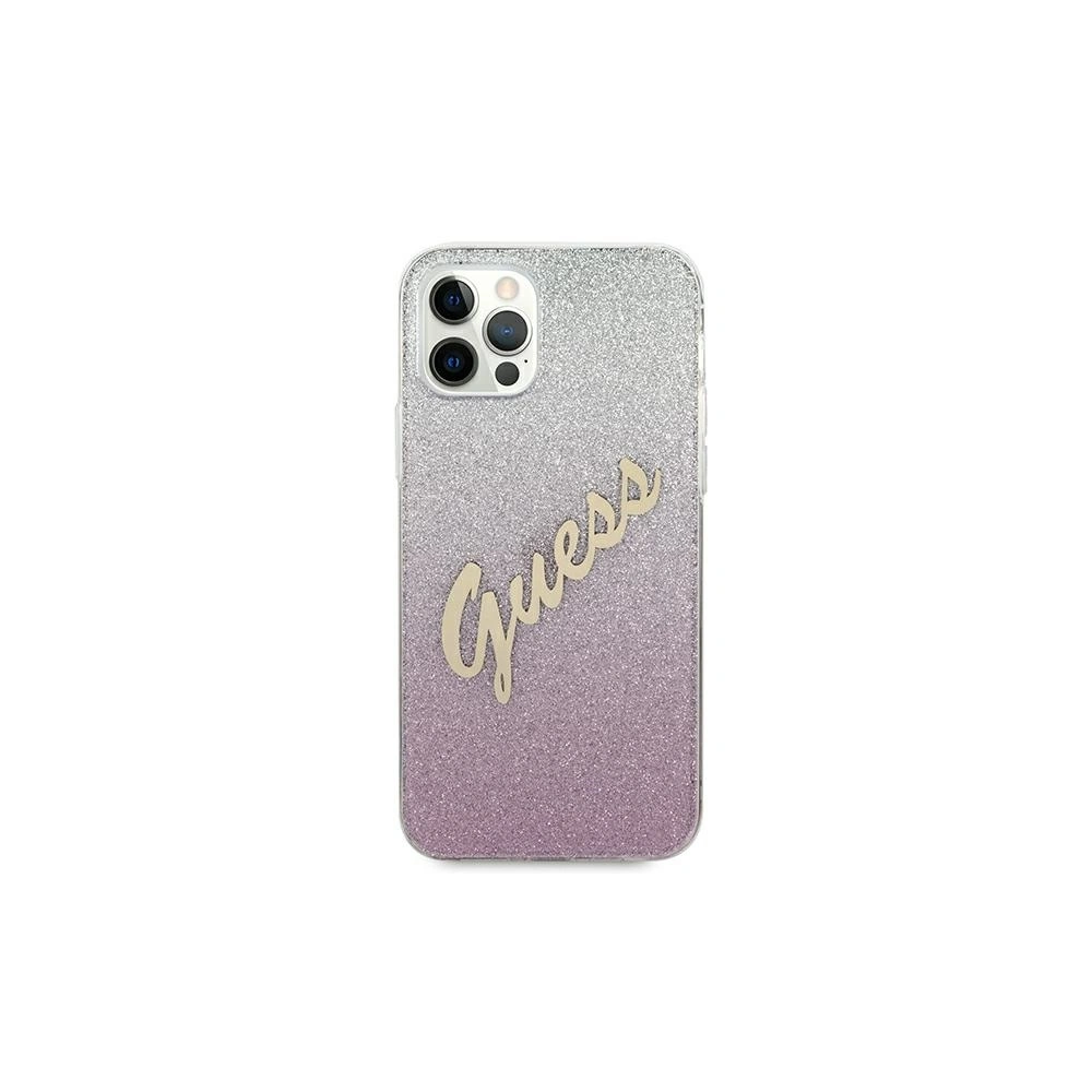 Hurtownia GSM - Etui Guess GUHCP12LPCUGLSPI Apple iPhone 12 Pro Max różowy/pink hardcase Glitter Gradient Script - GUE838PNK - {ean13} - Hurt