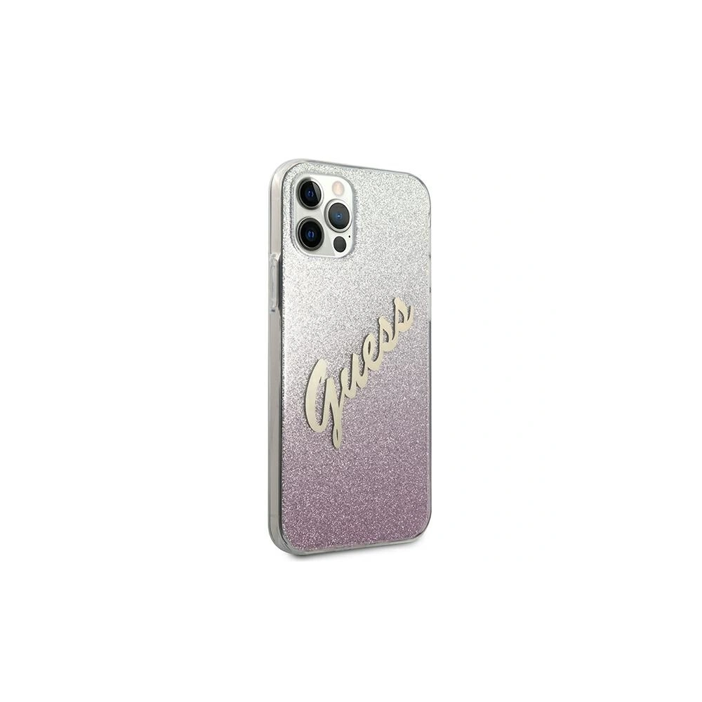 Hurtownia GSM - Etui Guess GUHCP12LPCUGLSPI Apple iPhone 12 Pro Max różowy/pink hardcase Glitter Gradient Script - GUE838PNK - {ean13} - Hurt