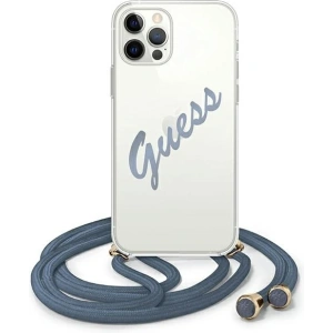 Hurtownia GSM - Etui Guess GUHCP12MCRTVSBL Apple iPhone 12/12 Pro niebieski/blue hardcase Script Vintage - GUE839BLU - {ean13} - Hurt