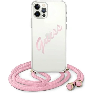 Hurtownia GSM - Etui Guess GUHCP12MCRTVSPI Apple iPhone 12/12 Pro różowy/pink hardcase Script Vintage - GUE840PNK - {ean13} - Hurt
