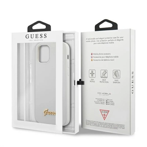 Etui Guess GUHCP12MLSLMGWH Apple iPhone 12/12 Pro biały/white hardcase Metal Logo Script
